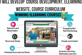 develop  course development, elearning website, course curriculum