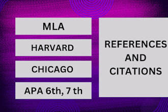 fix your apa, mla, harvard, chicago referencing and citations