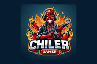 do modern chili gamer esports mascot logo with any file