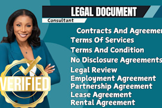 improve and review legal documents, legal contract and agreements as your lawyer