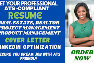 write real estate resume, estate, property management, project manager resume