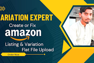 fix parent child variation listing or create amazon product listing