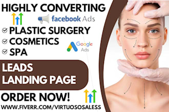 generate plastic surgery leads botox hair laser removal weight loss landing page