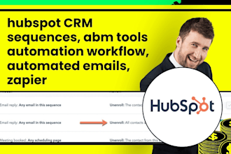 hubspot CRM sequences, abm tools automation workflow, automated emails, zapier