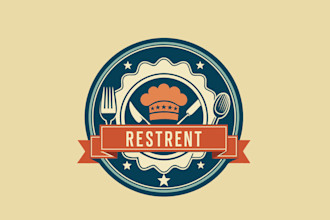 make pictorial elegant restaurant logo