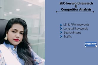 do SEO keyword research and competitor analysis for top ranking