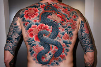 make a traditional japanese irezumi tattoo