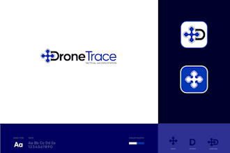 do a minimalist drone logo design modern and branding