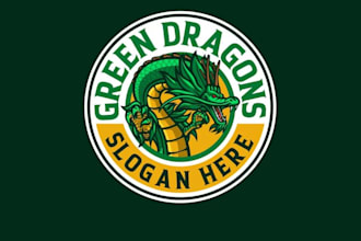 design high quality dragon logo for your business with 24 hours