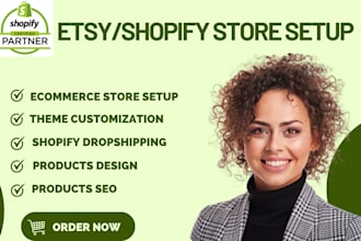 setup etsy shopify printful print on demand store dropshiping redesign shopify