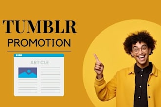 do tumblr management and organic promotion