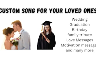 create a song for any occasion wedding, birthday, more