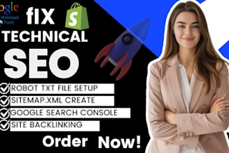 fix all robots txt issues, search console, XML sitemap for your website SEO