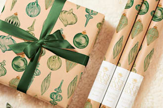 design elegant wrapping tissue for christmas, tissue box in 1 day
