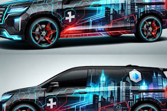 attractive car wrap design and vehicle wrap design