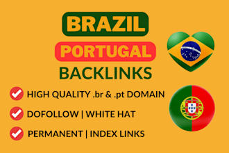 brazil and portugal SEO dofollow backlinks brazilian,portuguese br,pt sites