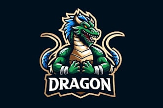 design high quality dragon logo for your business with 24 hours