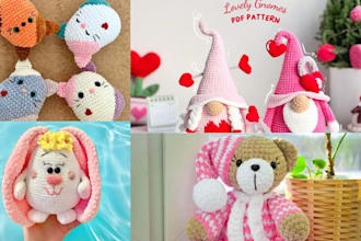 create valentine crochet pattern step by step pictures, knitting video tutorial