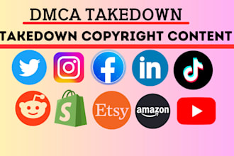 send dmca takedown notice tiktok,reddit,facebook,twitter,instagram,shopify,etsy