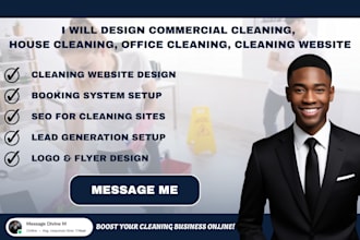 design commercial cleaning, house cleaning, office cleaning, cleaning website