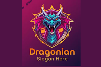 design high quality dragon logo with creative concepts