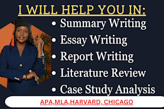do case study analysis, research and summary writing
