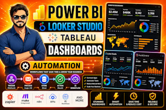 create google, power bi, excel, looker studio, tableau dashboard using ai