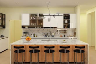 design interior house, restaurant, bedroom, bathroom, kitchen and 3d rendering
