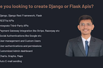 create django apis, flask apis and fast apis