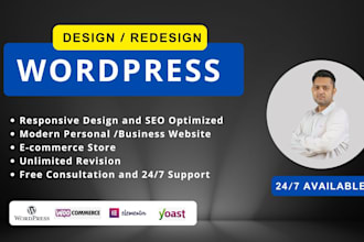 do wordpress developer, elementor specialist, woocommerce expert