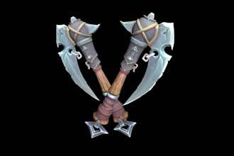 create a stylized 3d models or assets and props