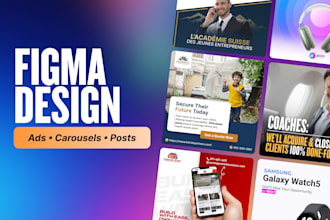 design ad creatives and carousel posts in figma