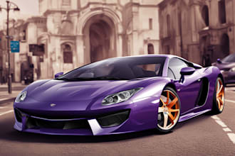 design realistic vector portrait of your car or any vehicle