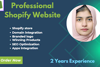 create professional shopify store and website