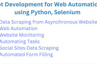 do web automation,web scraping,dating website bot,uipath,api,python,selenium bot