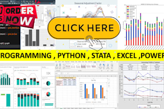 data analytics r programming , stata , python and power bi