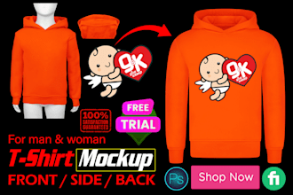 t shirt mockup, ghost mannequin, color and pattern change