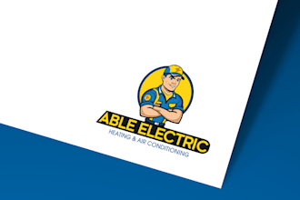 design a electric heating and air conditioning service logo