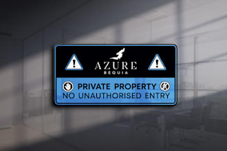 design a modern, unique private property notice board logo
