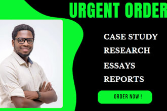 do research and summary writing, case study analysis