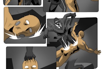 draw a comic book strip, page or chapter