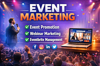 promote webinar, events, do eventbrite promotion, concerts, event marketing
