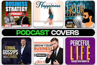 create podcast cover art and podcast logo design