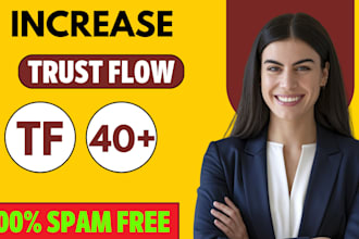 increase majestic trust flow 40 plus guaranteed for higher ranking