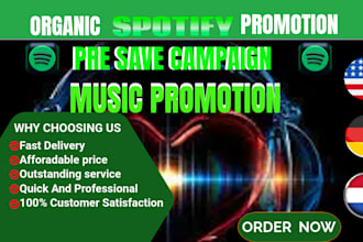 do organic spotify music promotion presave campaign viral