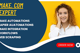 set up make com automation api integration zapier made com