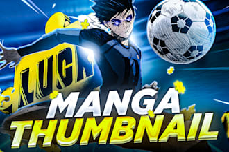design manwha and manga thumbnail for youtube
