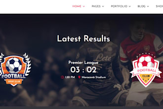 football academy website ,soccer website, footballer website