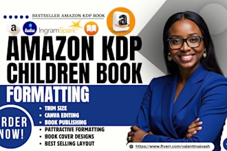 format and layout design children book for amazon KDP ingramspark lulu