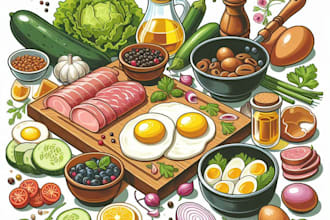do food and drink illustration for you
